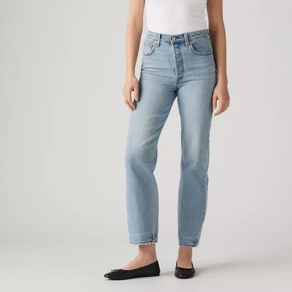 Levi’s RIBCAGE STRAIGHT ANKLE Light Blue Women's Jeans